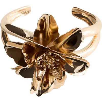 Mango Floral Bangle In Gold