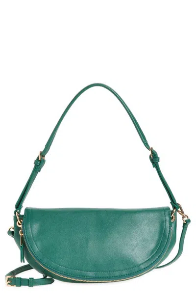Mango Getaria Semicircular Faux Leather Shoulder Bag In Green