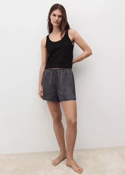 Mango Home Cotton Round-neck Top Black