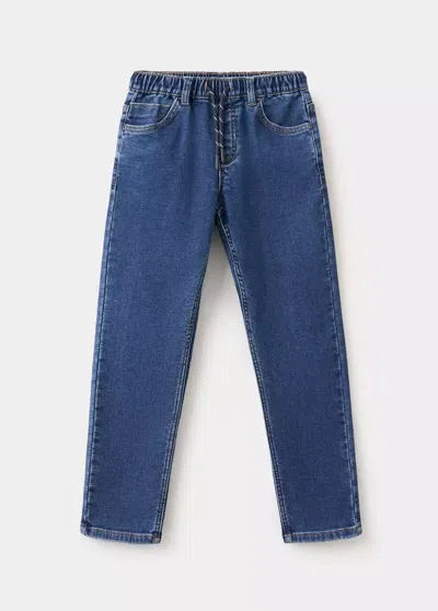 Mango Kids' Jean Comfy Cordon In Blue