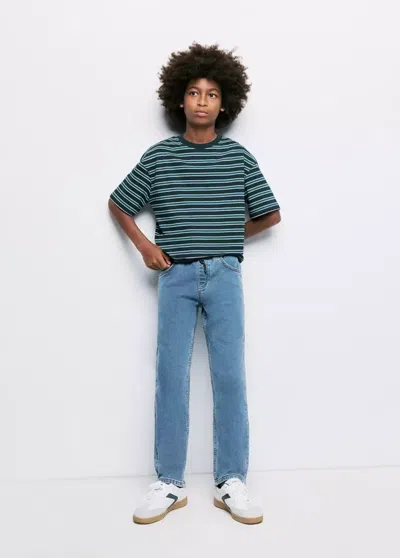 Mango Kids' Jean Comfy Cordon In Blue