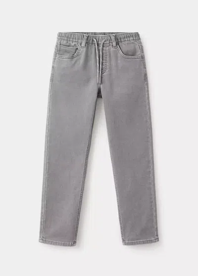 Mango Kids' Jean Comfy Cordon In Gray