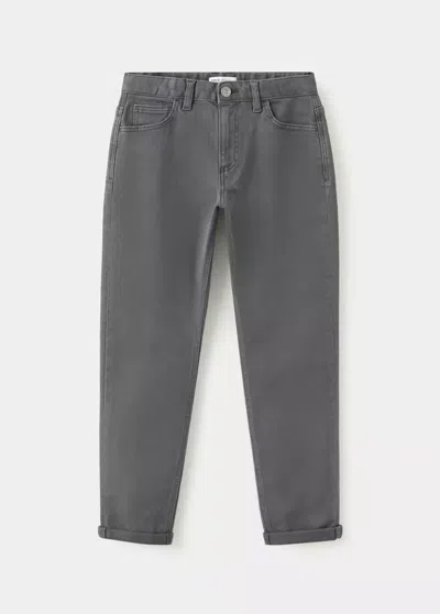 Mango Kids' Jean Coton Regular-fit In Gray