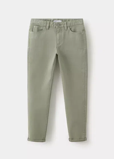 Mango Kids' Jean Coton Regular-fit In Green