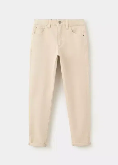 Mango Kids' Jean Coton Regular-fit In Neutral