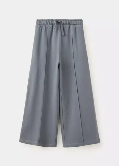 Mango Kids' Joggers Palazzo En Coton In Gray
