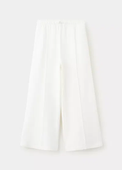 Mango Kids' Joggers Palazzo En Coton In White