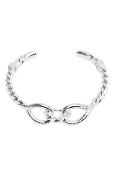 Mango Knot Choker Necklace In Silver