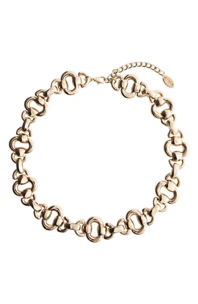 Mango Link Necklace In Gold