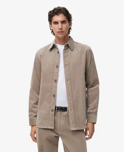 Mango Men's Corduroy Cotton Overshirt In Brown