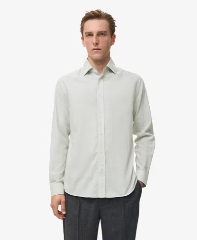 Mango Men's Regular Cotton Shirt In Green