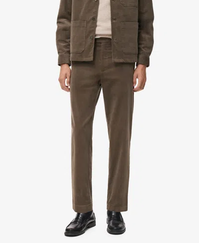 Mango Men's Regular Fit Corduroy Cotton Pants In Brown