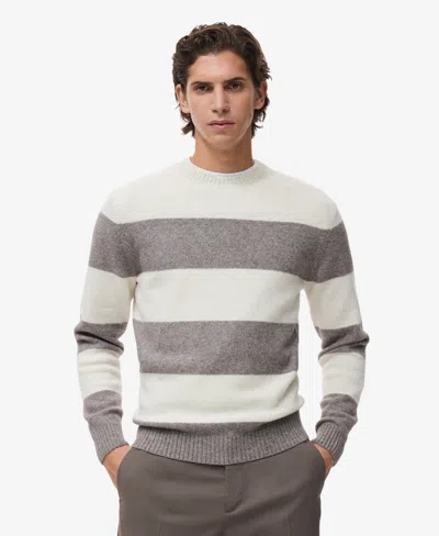 Mango Men's Wool-blend Striped Sweater In Multi