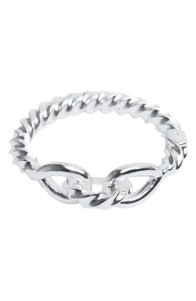 Mango Rigid Knot Bracelet In Silver