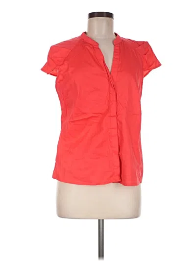 Pre-owned Mango Sleeveless Button Down Shirt In Red