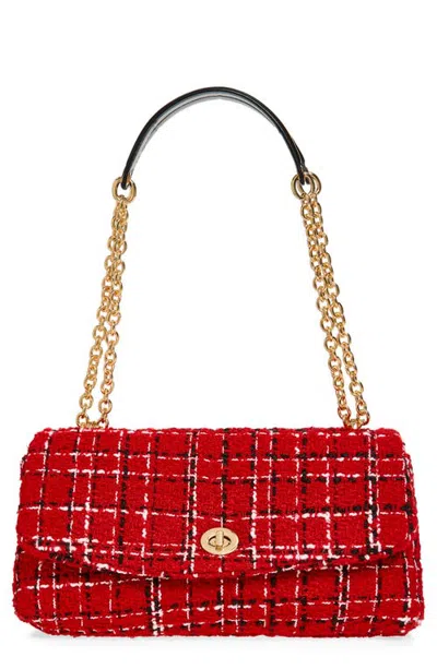Mango Tweed Convertible Crossbody Bag In Red