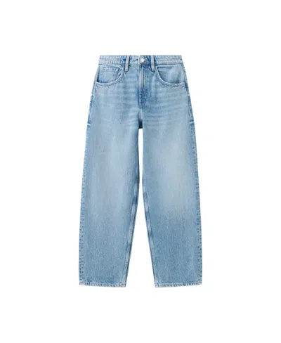 Mango Women's Balloon High-rise Wide-leg Jeans In Medium Blue