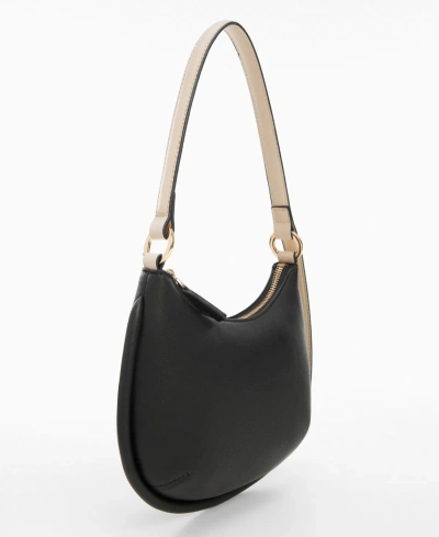 Mango Women's Leather-effect Shoulder Bag In Black
