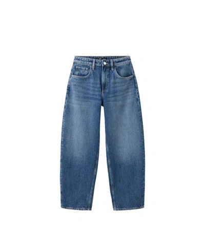 Mango Women's Mid-rise Balloon Jeans In Dark Blue
