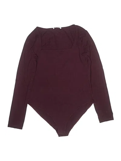 Pre-owned Mangopop Collection Bodysuit In Burgundy