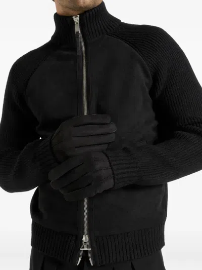 Manière De Voir Mario Faux-leather Gloves In Black