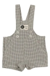 Maniere Babies' Kids' Check Shortalls In Black/ White