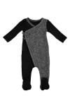 Maniere Babies' Tweed Wrap Footie In Black