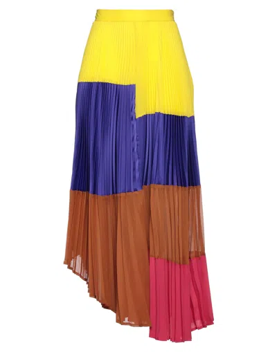 Manila Grace Midi Skirts In Yellow