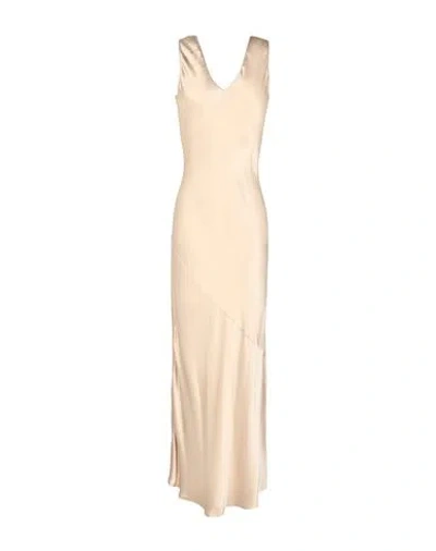 Manila Grace Woman Maxi Dress Sand Size 6 Viscose In Beige