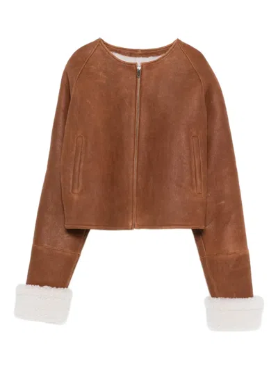 Manokhi Trim Jacket In Brown