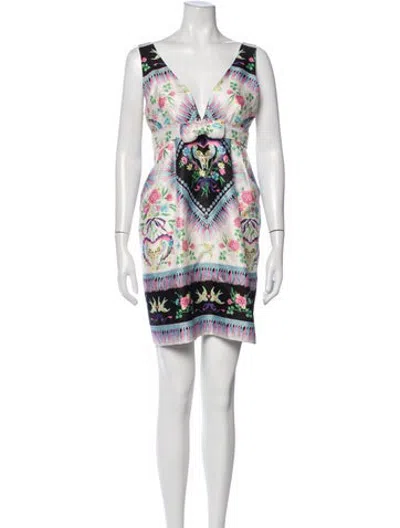 Pre-owned Manoush Silk Mini Dress In Purple
