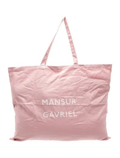Pre-owned Mansur Gavriel Canvas Tote In Pink