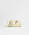Mansur Gavriel Cloud Mini Metallic Leather Clutch Bag In Gold