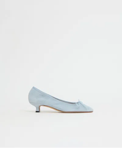 Mansur Gavriel Dance Kitten In Baby Blue Suede