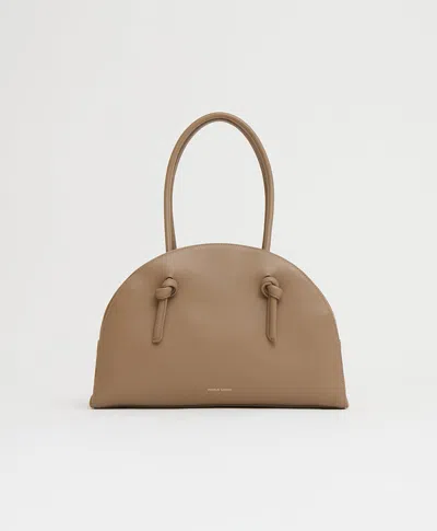 Mansur Gavriel Fortuna Bowling Bag In Anise Suede/anise