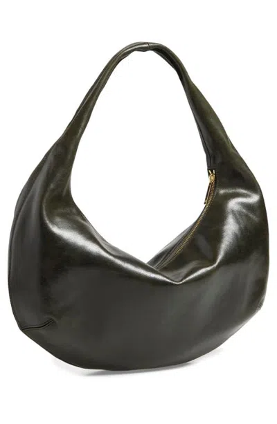 Mansur Gavriel Gnocchi Leather Shoulder Bag In Black