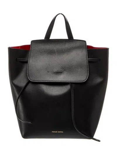 Pre-owned Mansur Gavriel Leather Backpack In Black