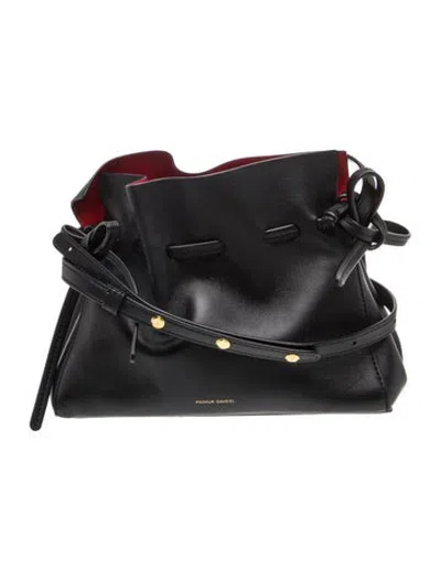 Pre-owned Mansur Gavriel Leather Bucket Bag In Black
