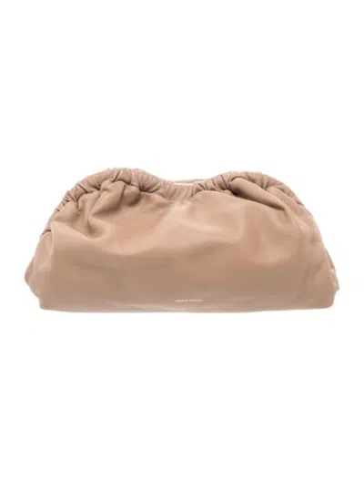 Pre-owned Mansur Gavriel Leather Clutch In Brown