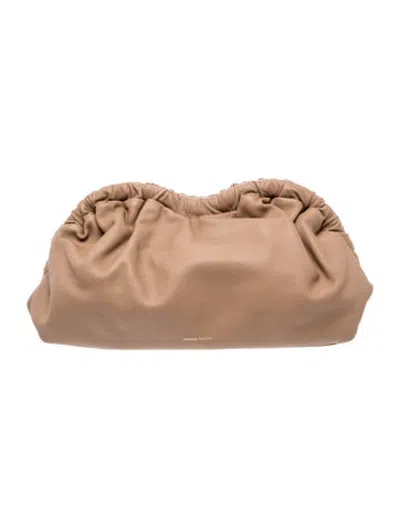 Pre-owned Mansur Gavriel Leather Clutch In Neutrals