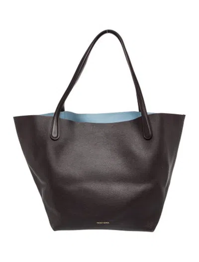 Pre-owned Mansur Gavriel Leather Tote In Grey