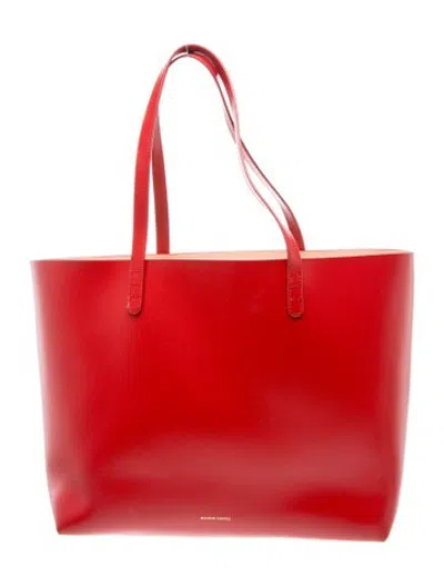 Pre-owned Mansur Gavriel Leather Tote In Red