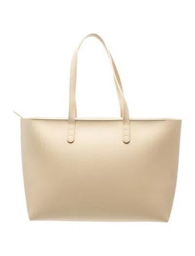 Pre-owned Mansur Gavriel Leather Tote W/ Tags In Neutrals