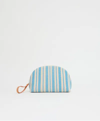 Mansur Gavriel Limited Edition Pascucci Bellezza Pouch In Baby Blue Stripe
