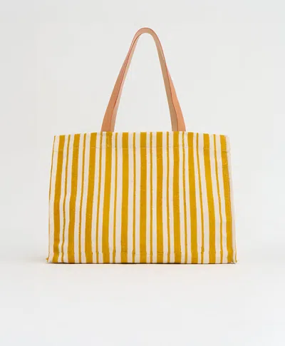 Mansur Gavriel Limited Edition Pascucci Riga Tote In Yellow Stripe