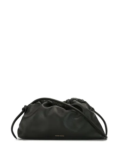 Mansur Gavriel Mini Cloud Clutch | Italian Leather In Black/flamma