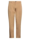 Manuel Ritz Man Pants Camel Size 38 Cotton, Elastane In Beige
