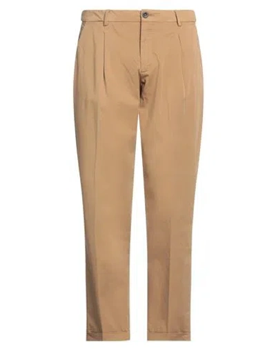 Manuel Ritz Man Pants Camel Size 38 Cotton, Elastane In Beige