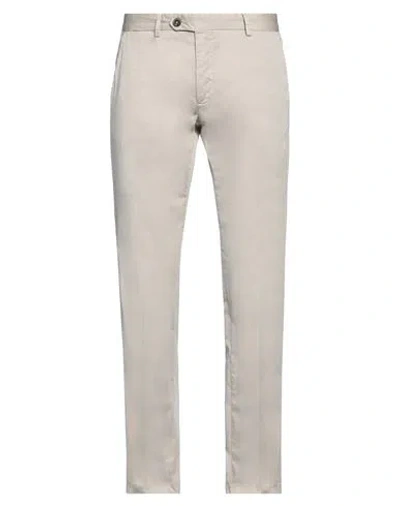 Manuel Ritz Man Pants Light Grey Size 36 Cotton, Elastane