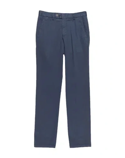 Manuel Ritz Man Pants Navy Blue Size 28 Cotton, Elastane